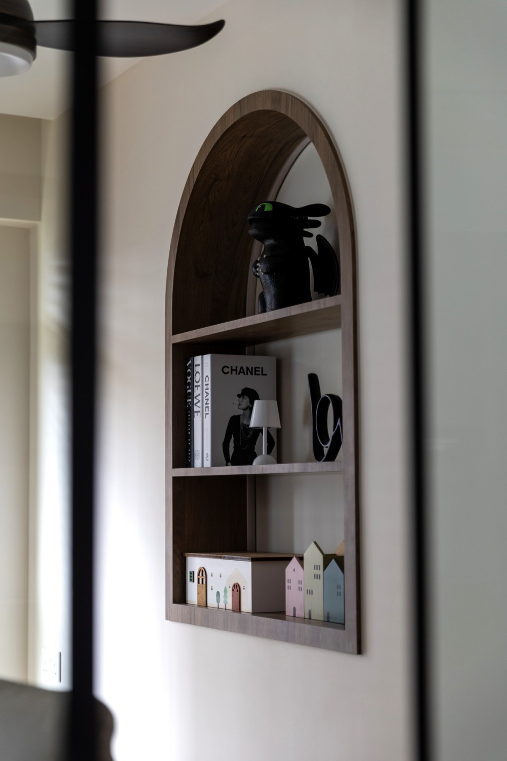 Contemporary Study with Bookshelf and Glass Door