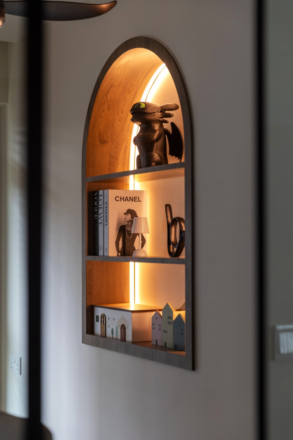 Contemporary Study with Bookshelf and Glass Door