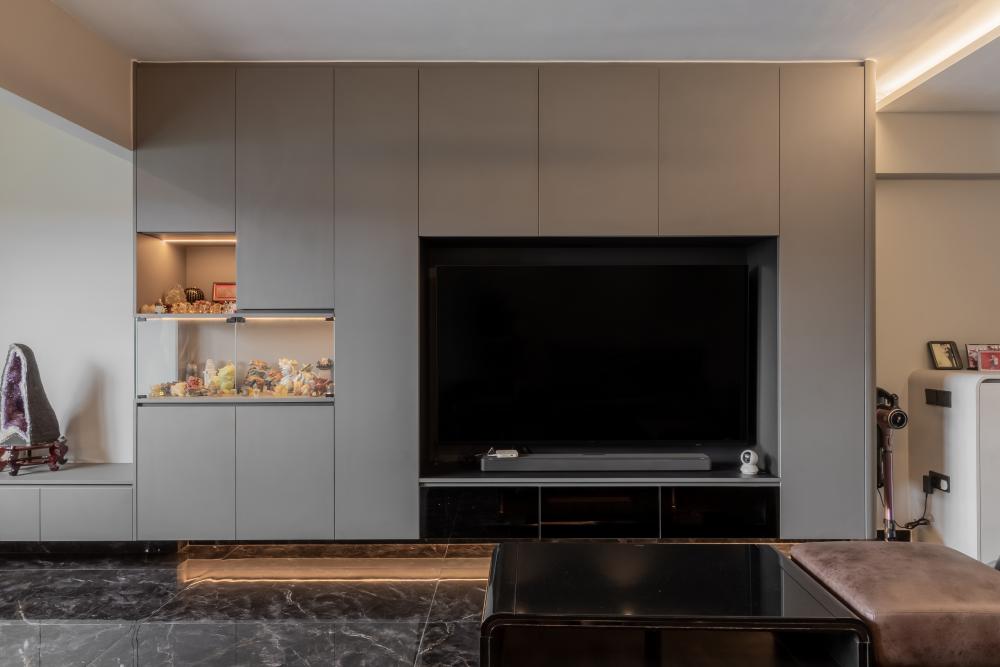 Modern Living Room with Settee and Wood Flooring