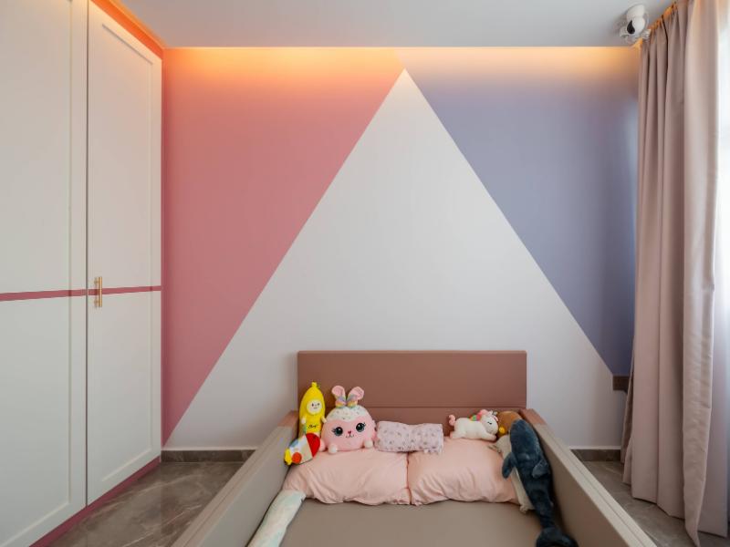 Modern Kids Room with Feature Wall and Cove Lighting