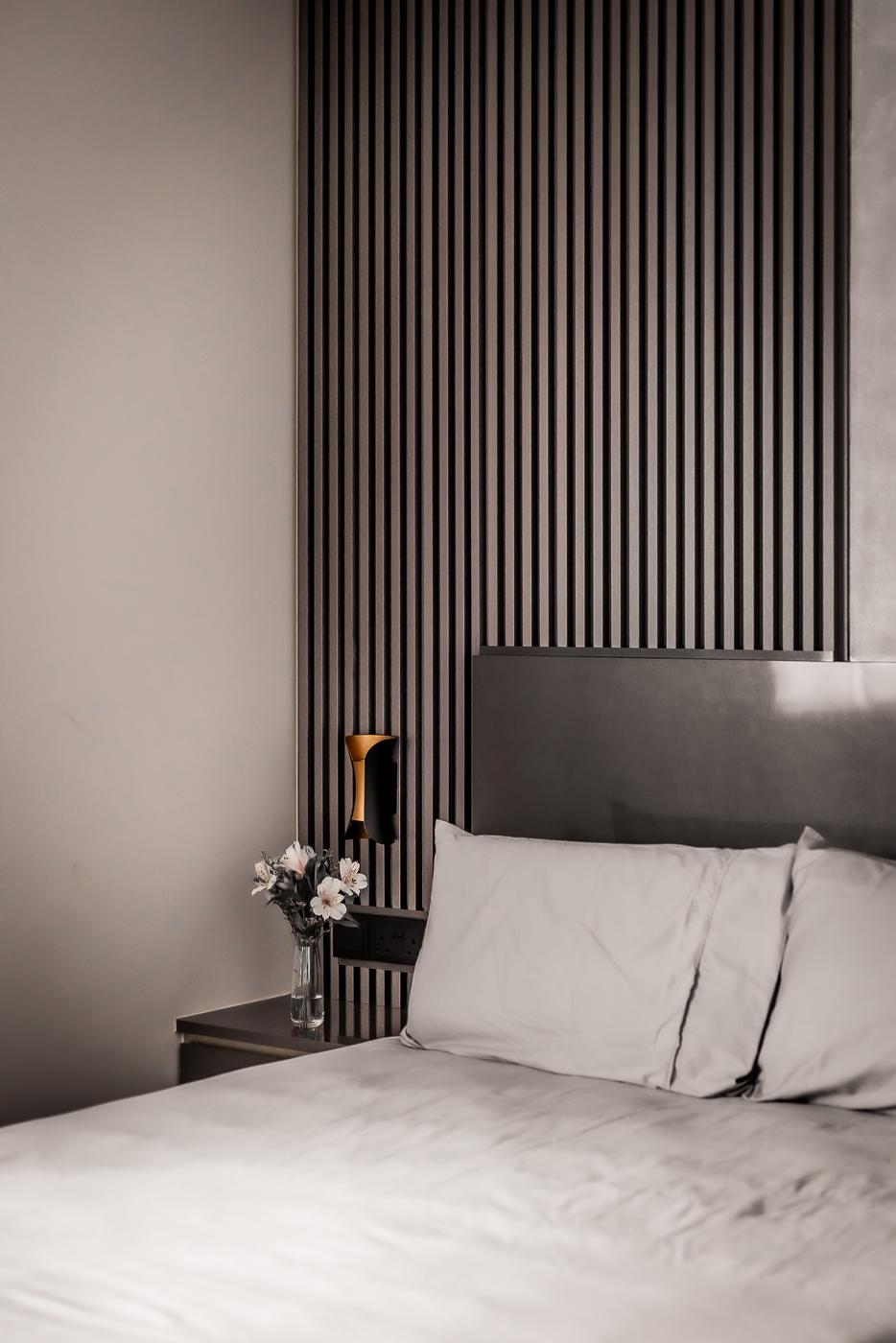 Modern Bedroom with Bedside Table and Sideboard