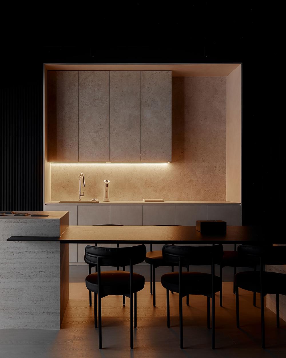 Contemporary Kitchen with Kitchen Island and Open Kitchen