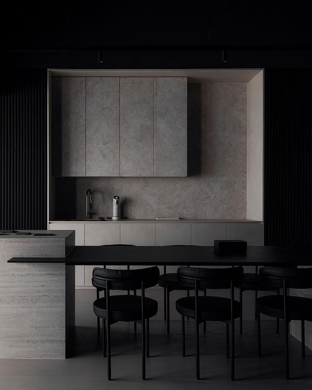 Contemporary Kitchen with Kitchen Island and Open Kitchen