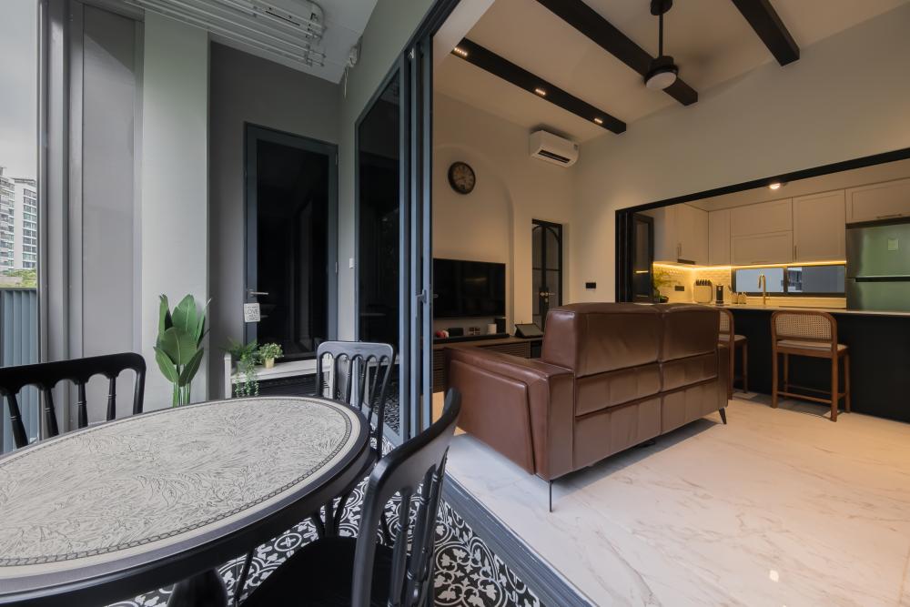 Modern Living Room with TV Console and Sofa