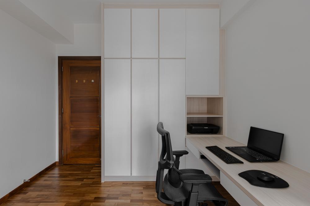 Contemporary Study with Bookshelf and Desk