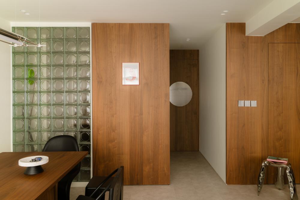 Vintage Foyer with Artwork and Console Table