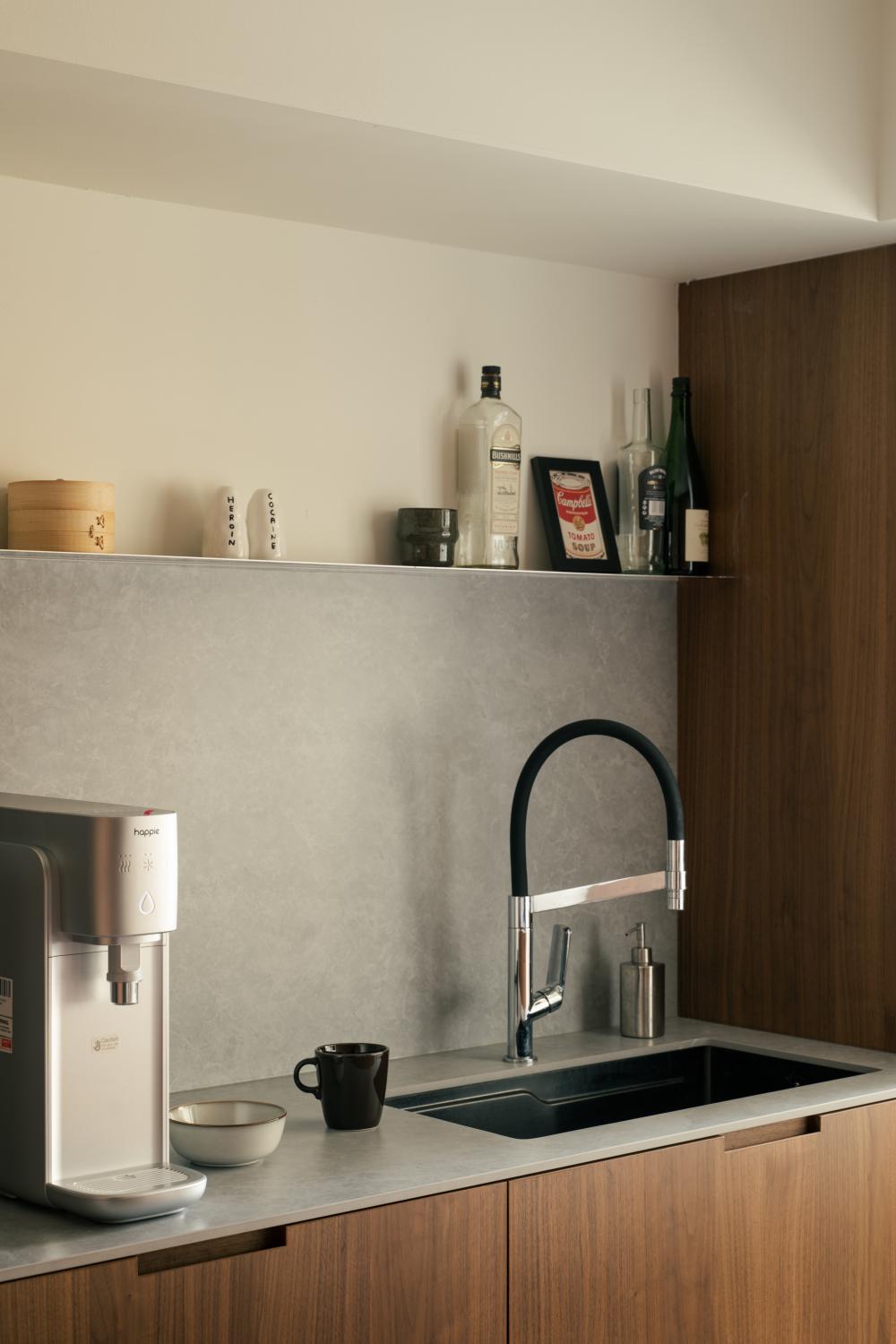 Vintage Kitchen with Countertop and Kitchen Island