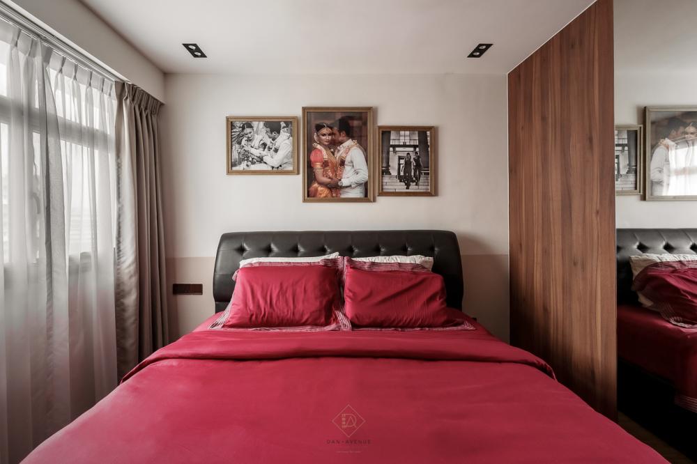 Modern Bedroom with Vinyl Flooring and Wood Flooring