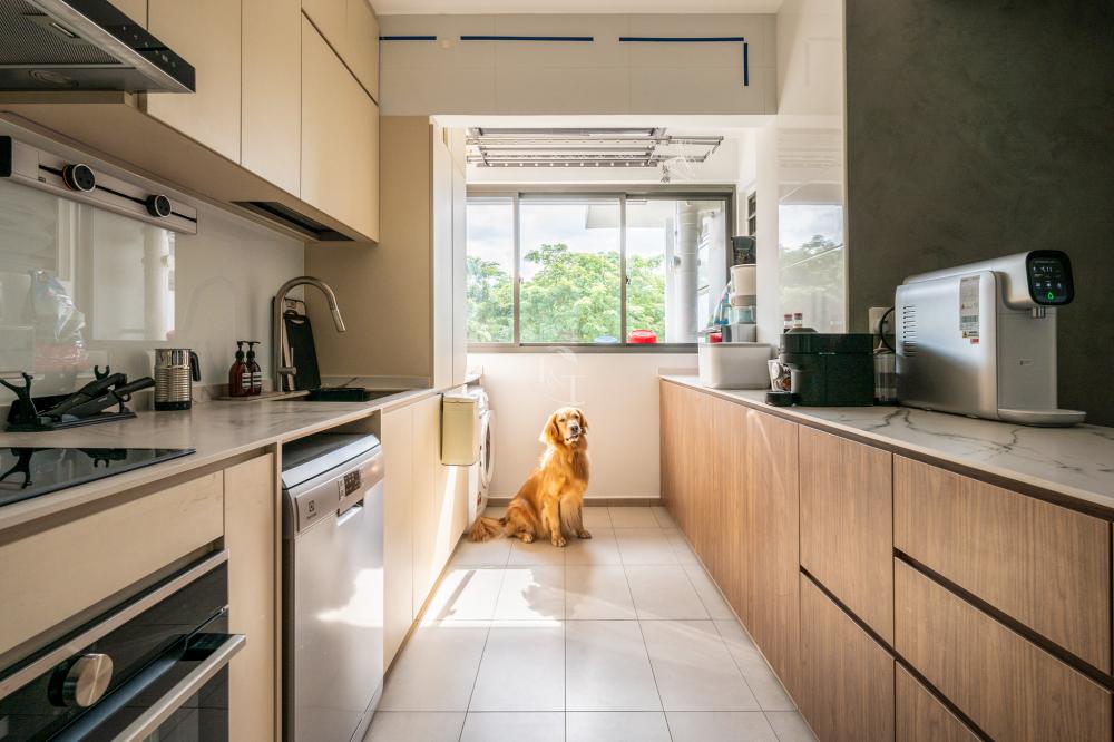 Modern Kitchen with Countertop and Kitchen Backsplash