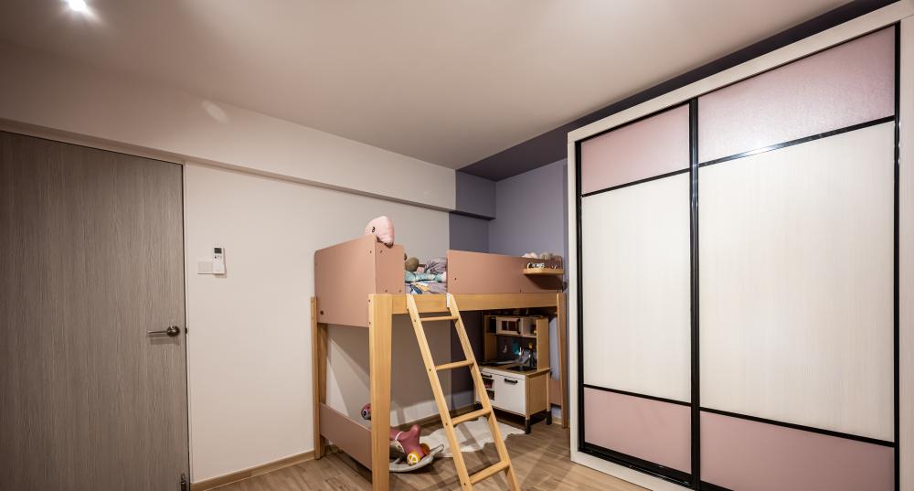 Contemporary Kids Room with Children's Storage and Children's Beds