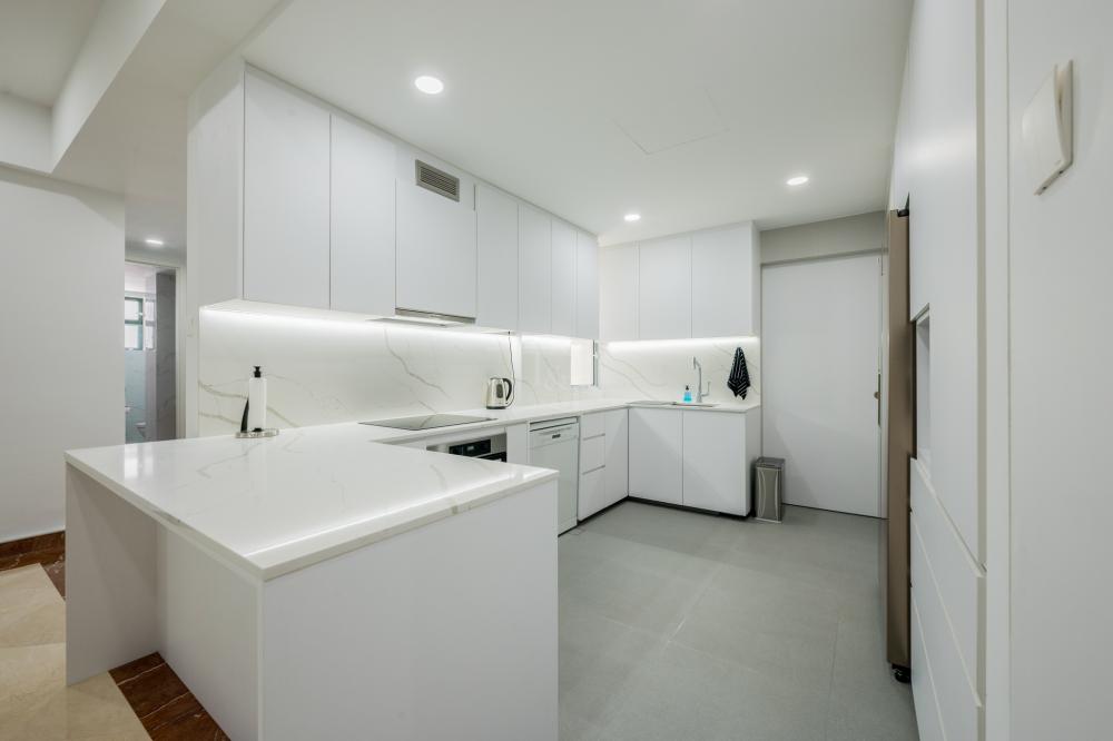 Modern Kitchen with Countertop and Cupboard