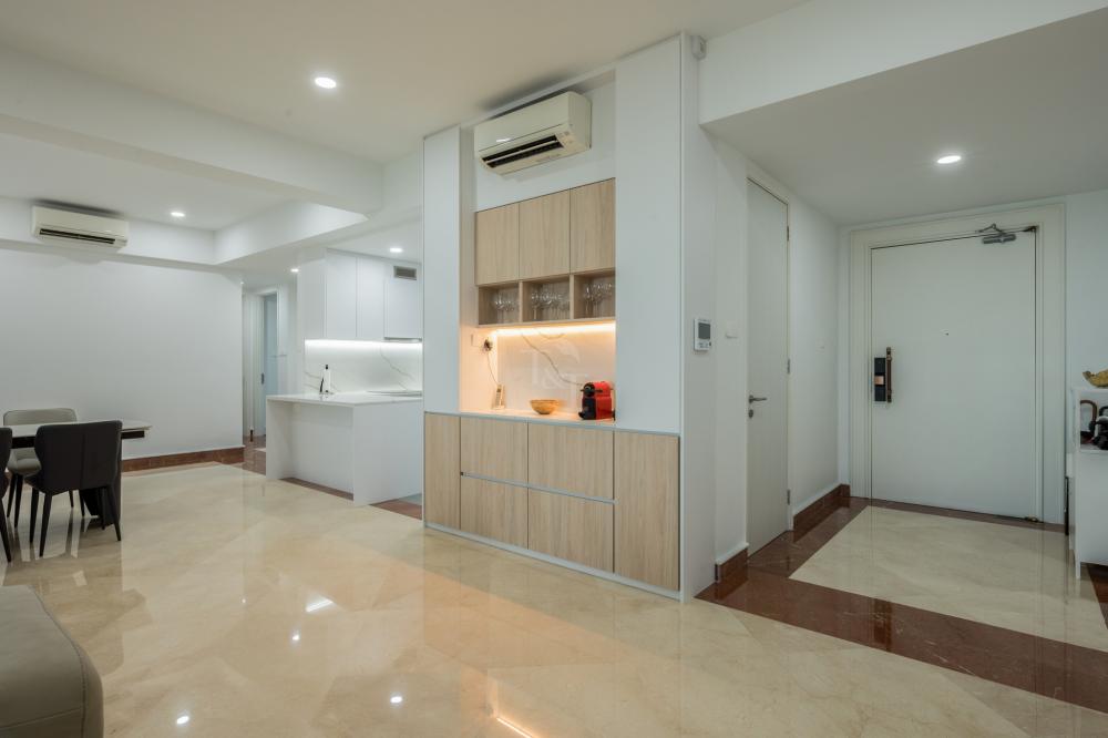 Modern Pantry with Countertop and Kitchen Island