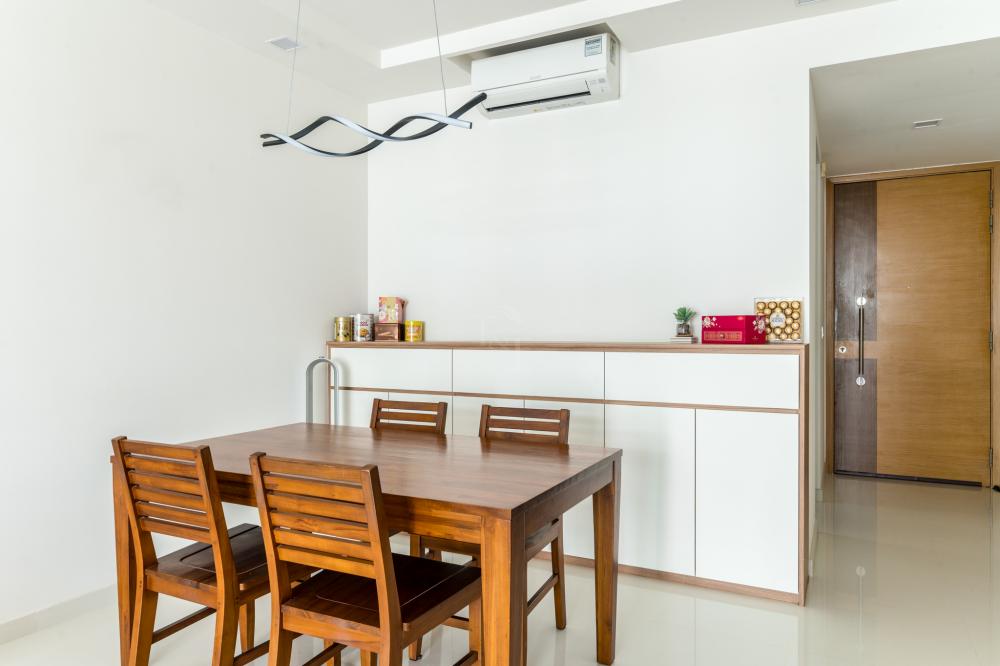 Modern Dining Room with Ceiling Light and Dining Table