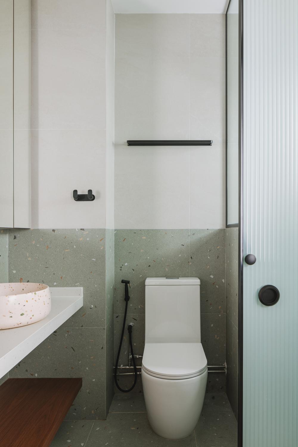Scandinavian Bathroom with Mirror and Bathroom Accessories