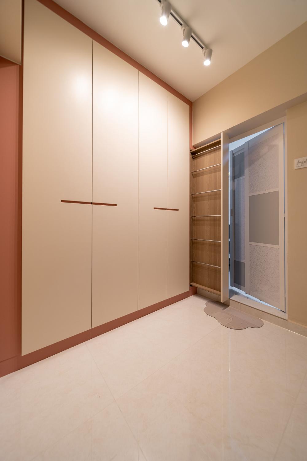 Modern Bedroom with Wardrobe and Closet