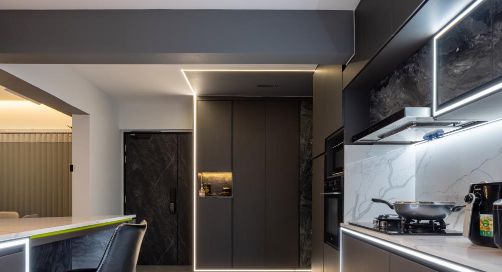 Modern Entryway with Cupboard and Shoe Rack
