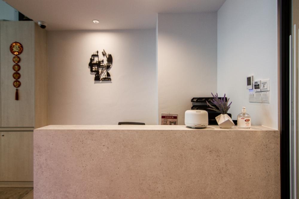 Modern Entryway with Console Table and Small Storage