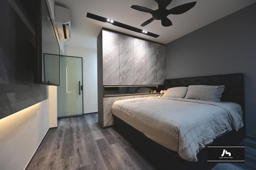 Modern Bedroom with Wardrobe and Closet