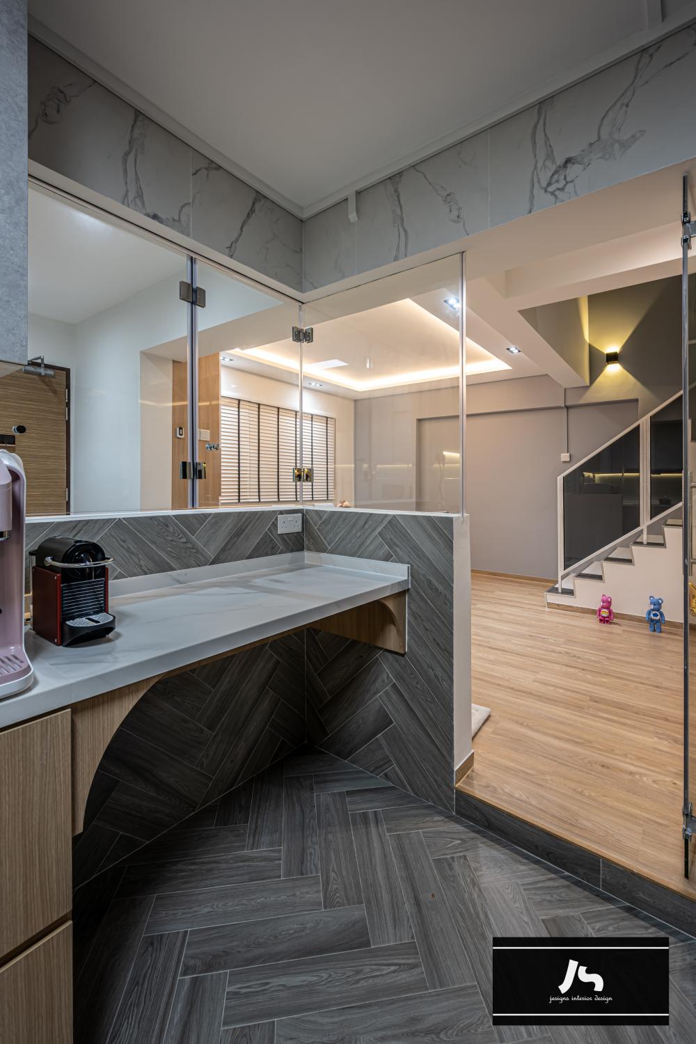 Modern Kitchen with Kitchen Window and Kitchen Island