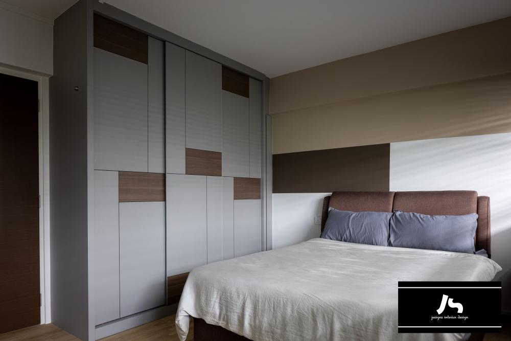 Scandinavian Bedroom with Wardrobe and Sliding Wardrobe