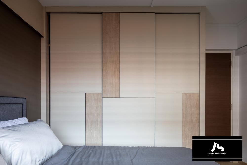 Scandinavian Bedroom with Wardrobe and Sliding Wardrobe