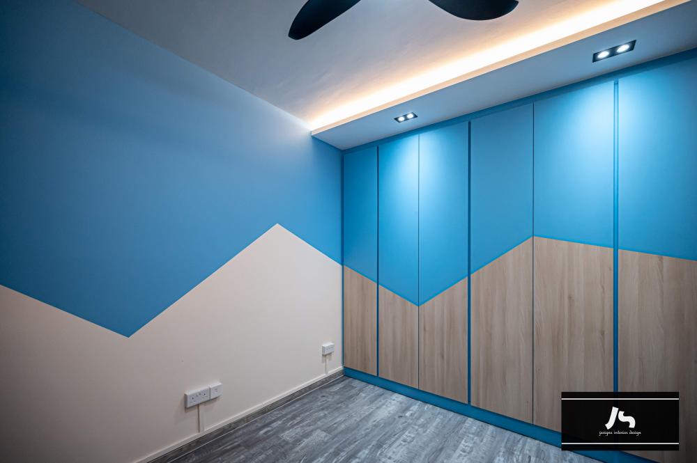 Modern Bedroom with Cove Lighting and Ceiling Light