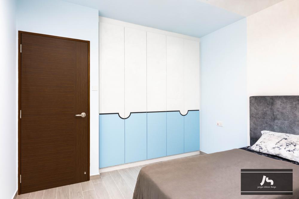 Minimalist Bedroom with Wardrobe and Closet