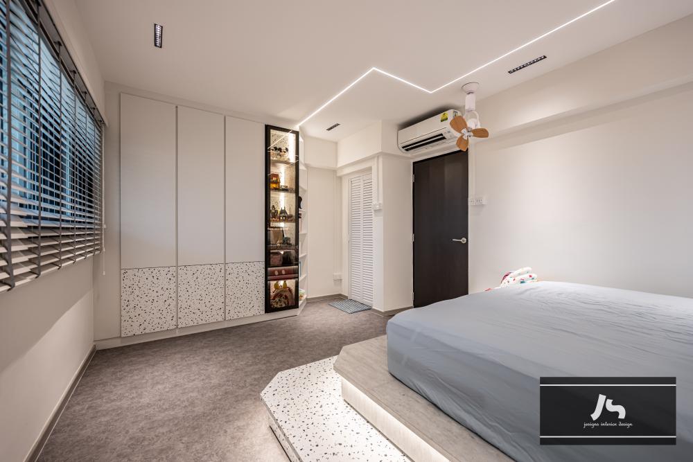 Modern Bedroom with Wardrobe and Closet