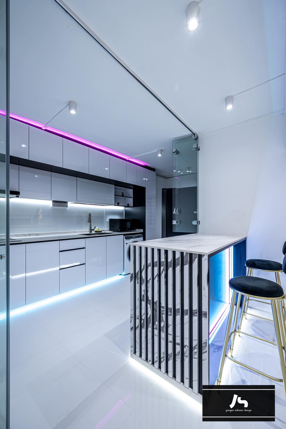 Modern Kitchen with Countertop and Cupboard