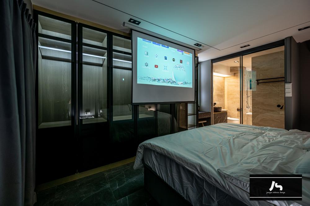 Modern Bedroom with Wardrobe and Sliding Wardrobe