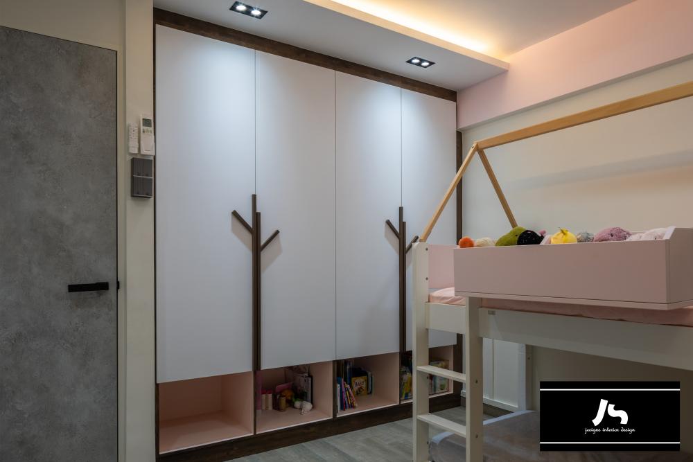 Modern Bedroom with Ceiling Light and Wardrobe