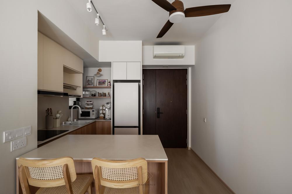 Scandinavian Kitchen with Kitchen Island and Open Kitchen