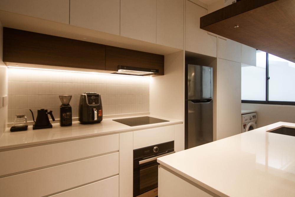 Contemporary Kitchen with Countertop and Kitchen Accessories