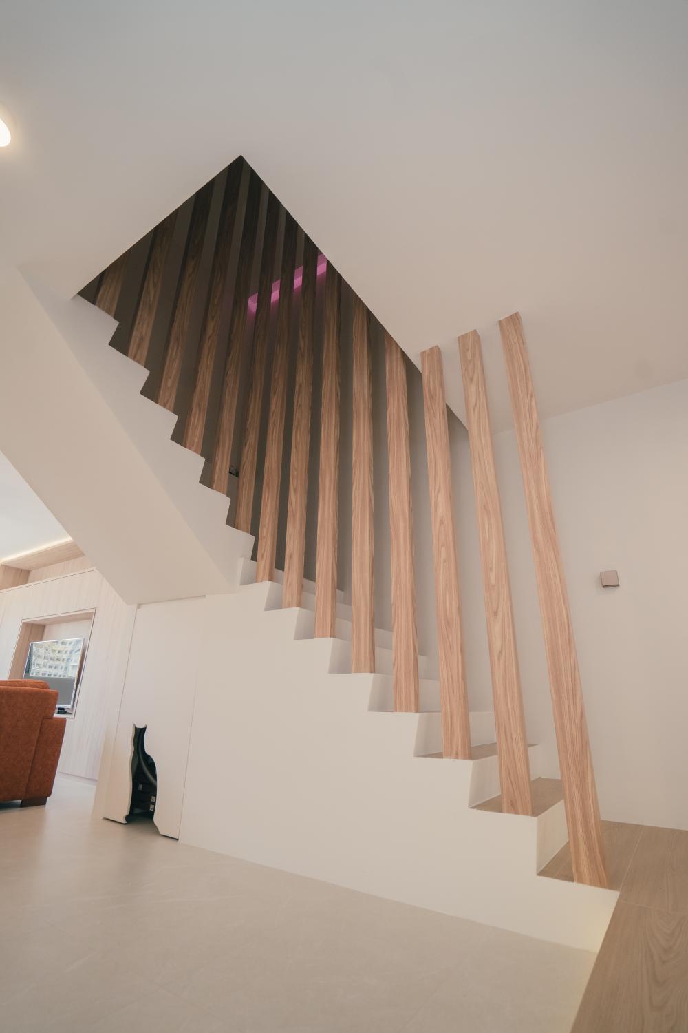 Modern Entryway with Staircase and Downlights