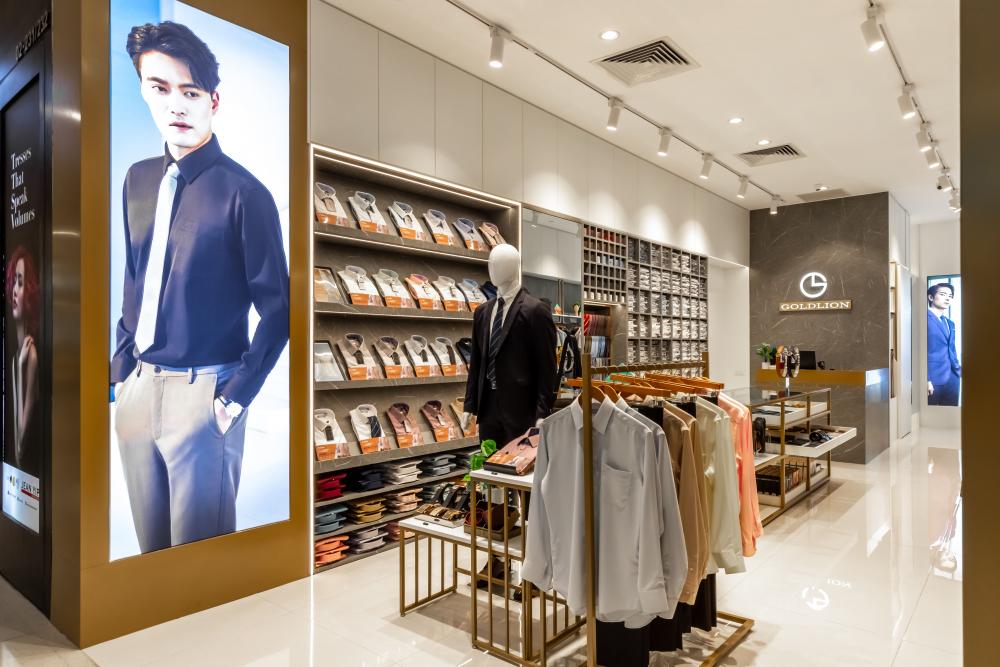 Modern Retail with Downlights and Shelving Units
