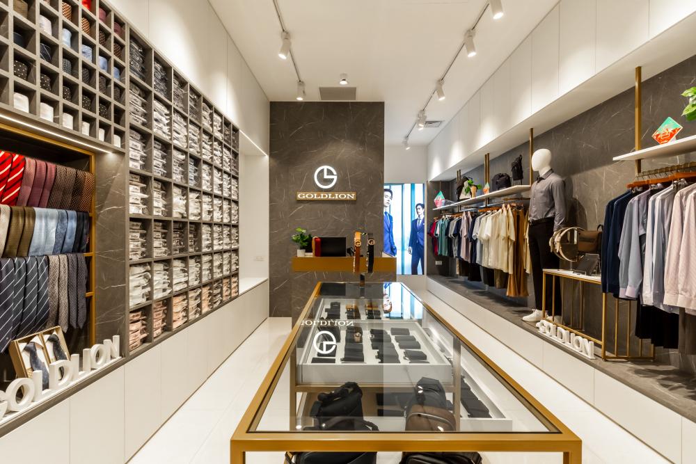 Modern Retail with Downlights and Shelving Units