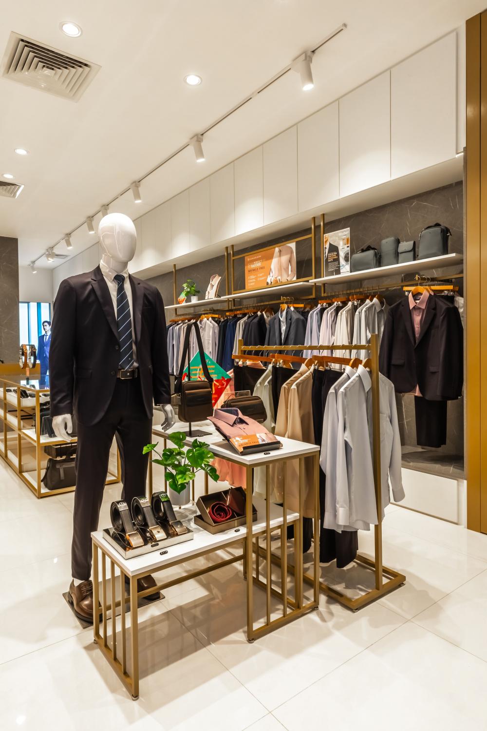 Modern Retail with Downlights and Storage Cabinets