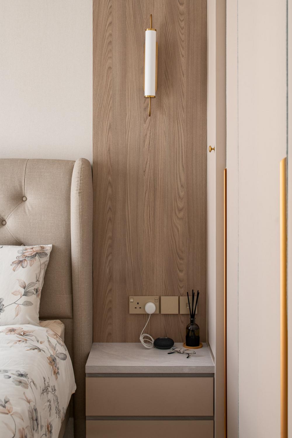 Contemporary Bedroom with Bedside Table and Sideboard