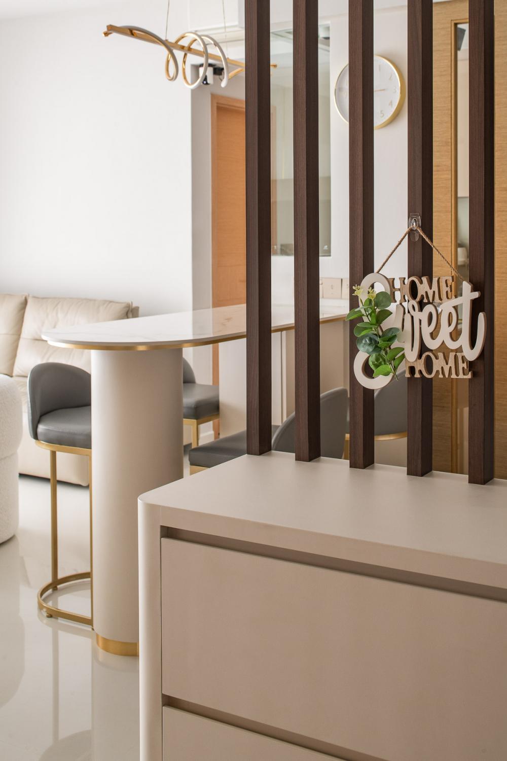 Contemporary Entryway with Seating Bench and Shoe Rack