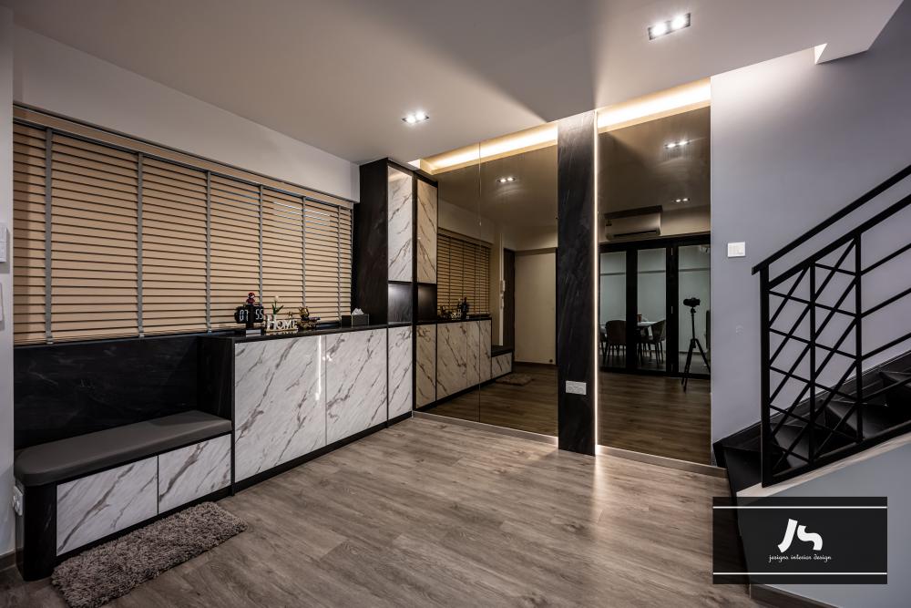 Modern Entryway with Settee and Sofa