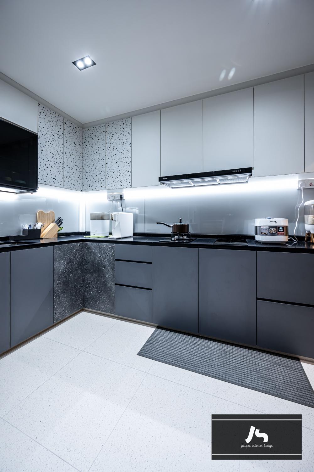 Modern Kitchen with Countertop and Cupboard