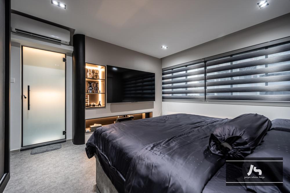 Modern Bedroom with Wardrobe and Closet