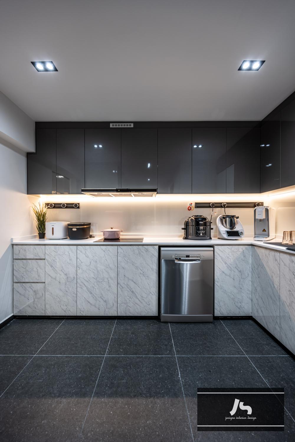 Modern Kitchen with Countertop and Cupboard