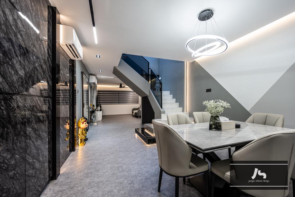 Modern Dining Room with Dining Table and Dining Chairs