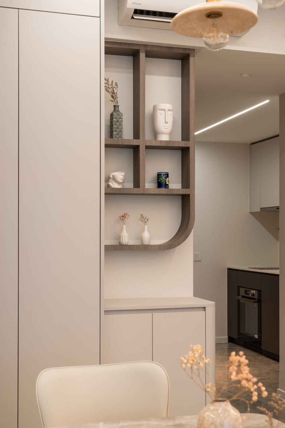 Modern Dining Room with Drop Ceiling and Ceiling Light