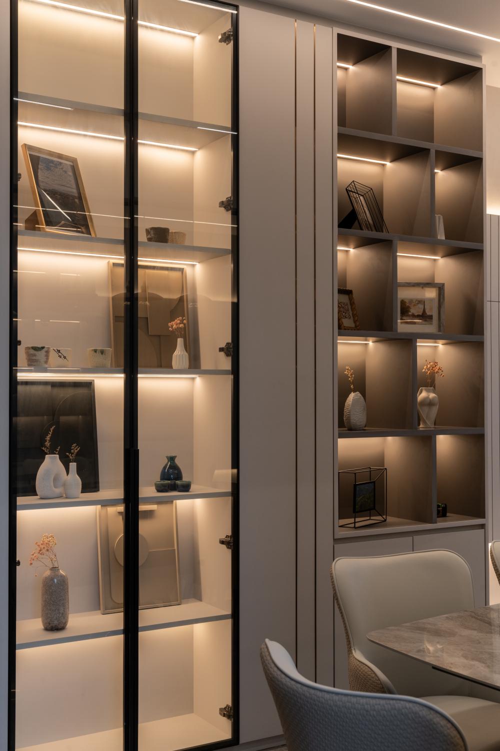 Modern Living Room with TV Console and Feature Wall