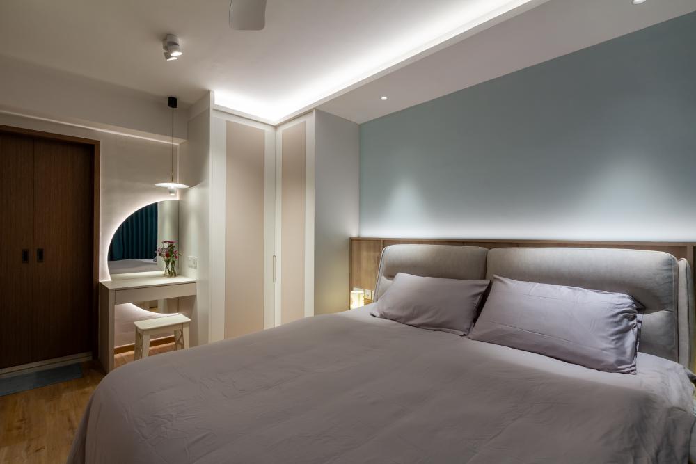 Vintage Bedroom with Flooring and Bed