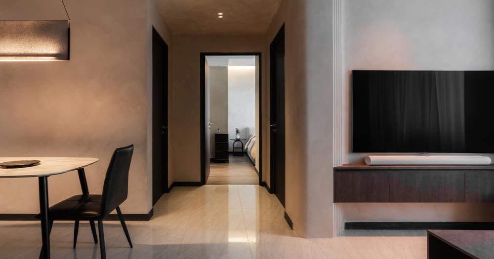 Minimalist Living Room with Sofa and TV