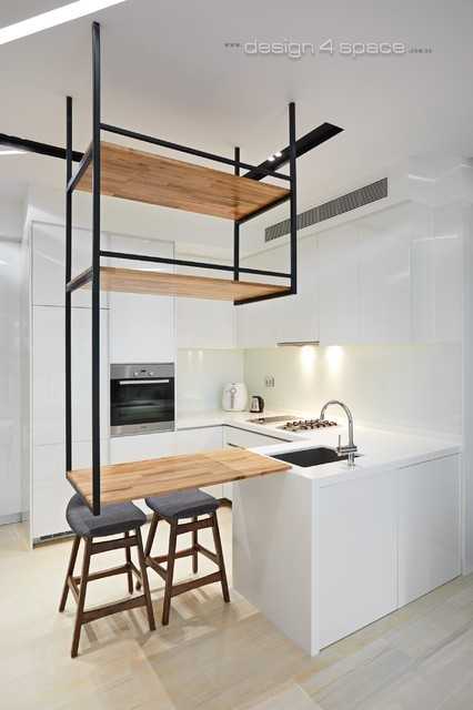 Modern Kitchen with Kitchen Window and Open Kitchen