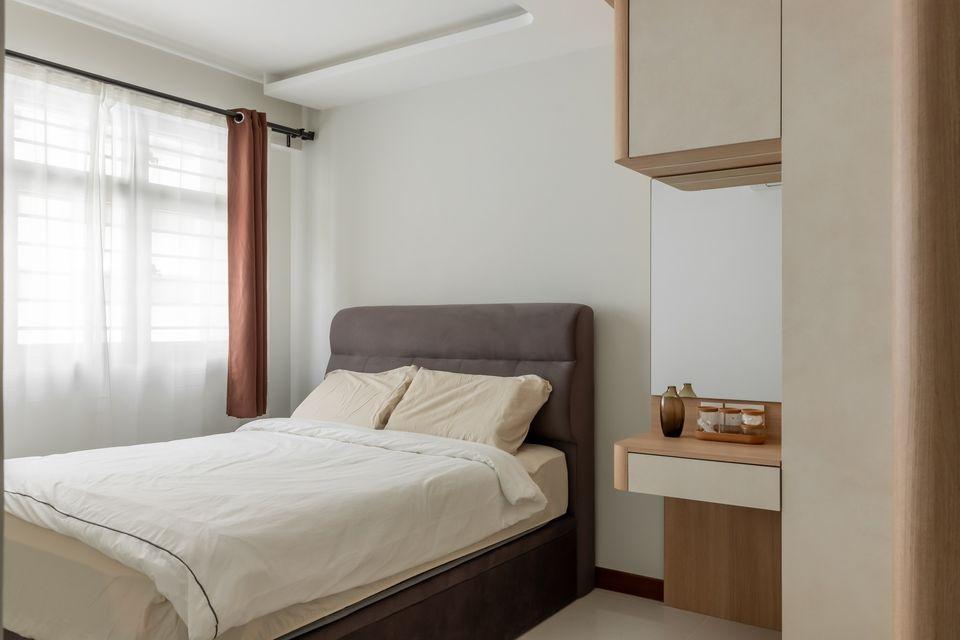 Contemporary Bedroom with Wardrobe and Bedroom Dresser